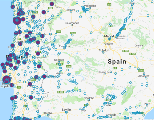 Rede Expressos Portugal mapa da rede - rotas de autocarros
