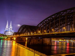 Hohenzollernbrücke und kölner dom, Cologne