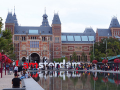 Musée Rijksmuseum avec les lettres Iamsterdam, Amsterdam