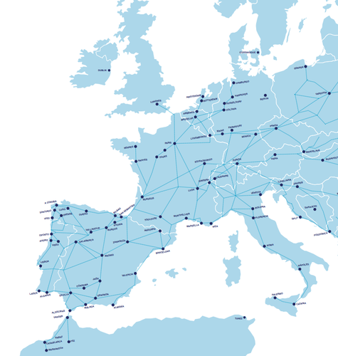 ALSA Portugal mapa da rede - rotas de autocarros
