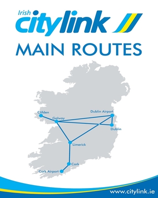 Irish Citylink Irland network map bus routes