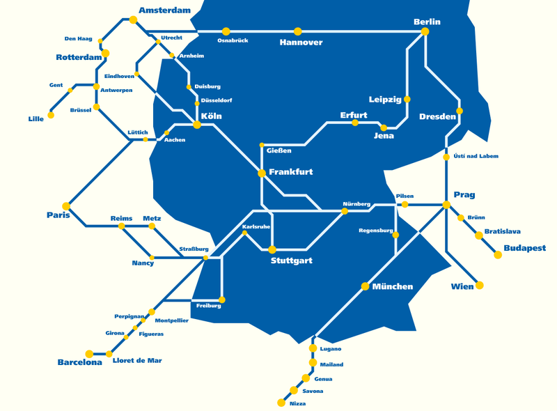 Buliniennetzplan von Deinbus