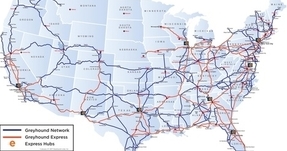 Greyhound USA network map bus routes