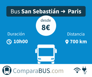 Bus económico san-sebastian a paris