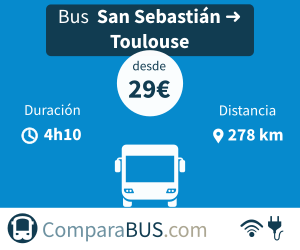 Bus económico san-sebastian a toulouse