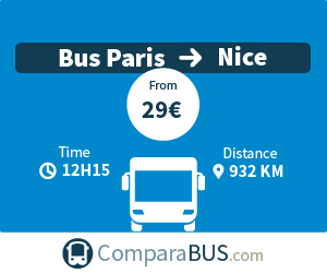 cheap bus paris to nice